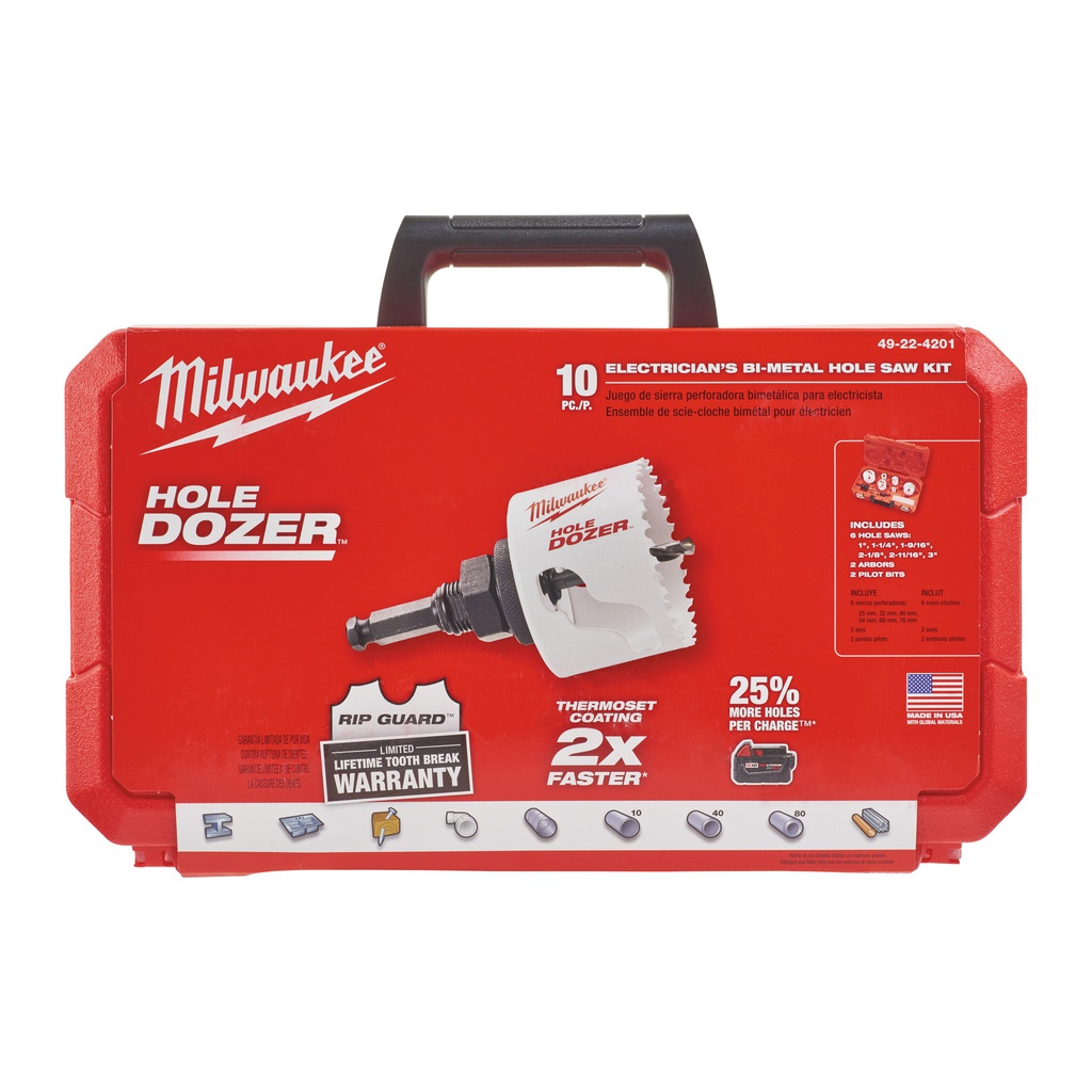 Bimetalowe_kobaltowe_otwornice_HOLE_DOZER™_-_zestawy_Milwaukee_Hole_Dozer_holesaw_set_-_10pc_1