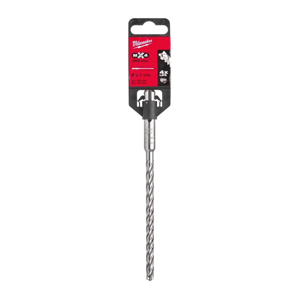 Wiertła_SDS-Plus_MX4,_4-ostrzowe_Milwaukee_SDS-Plus_MX4_7_x_165_-_1_pc_1