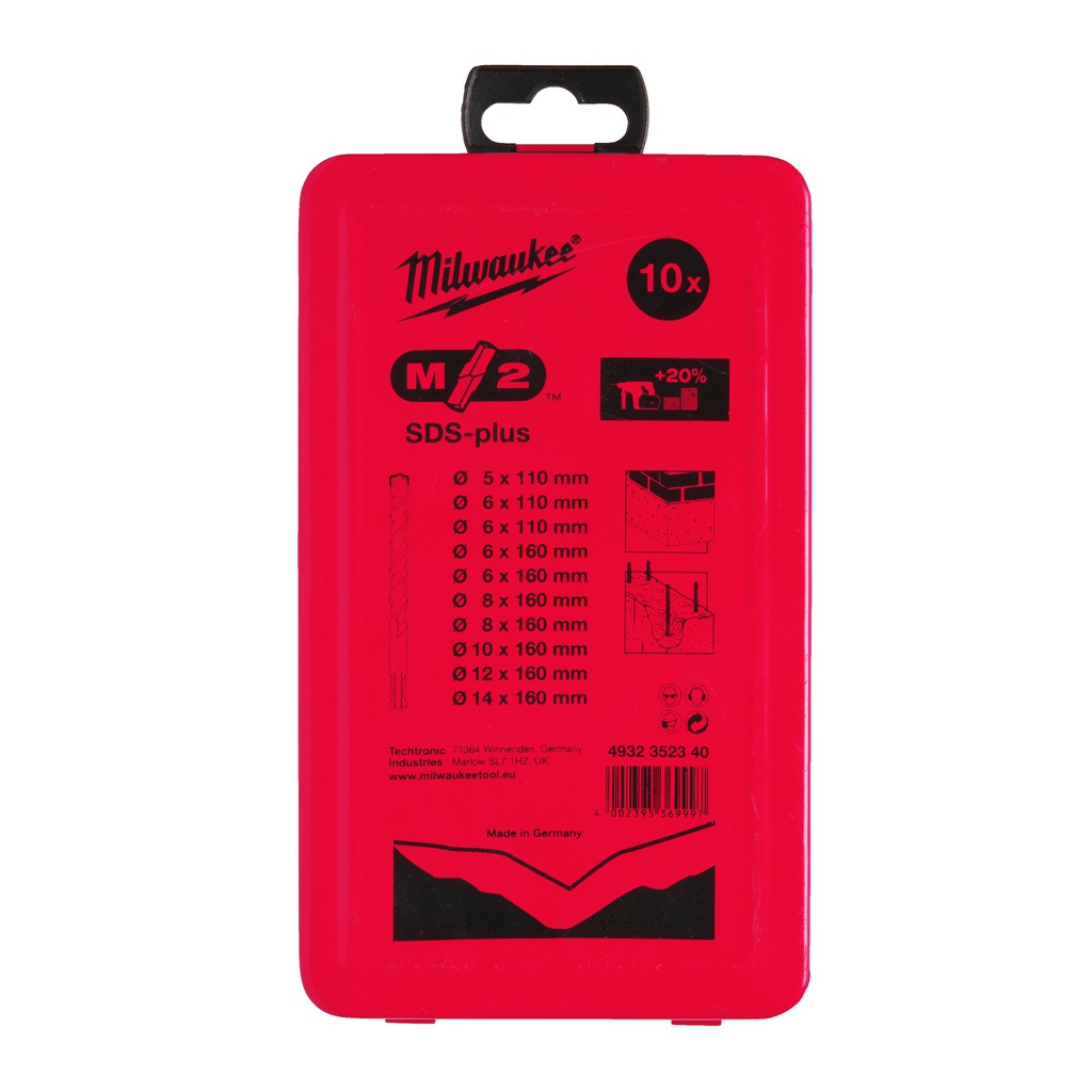 Wiertła_SDS-Plus,_2-ostrzowe_/_kasety_Milwaukee_SDS-Plus_M2_Set_-_10_pcs_2
