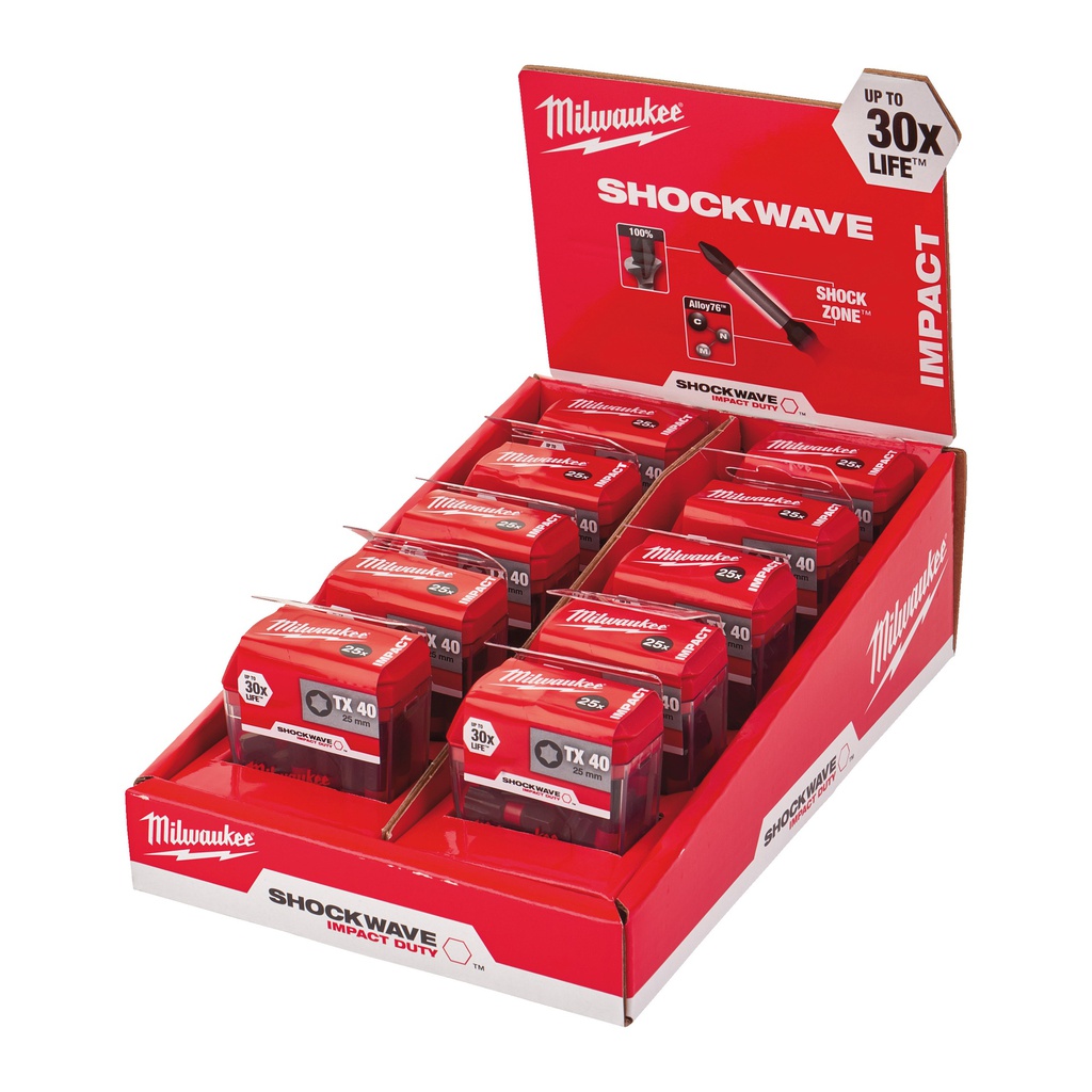 Bity_udarowe_Shockwave_Impact_Duty™_Milwaukee_CD_Tic_Tac_TX40_x_25_mm_(25_pcs)_-_10_pcs_2