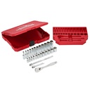 Zestawy_nasadek_z_grzechotką_Milwaukee_1/4_Drive_28_pc_Ratchet_+_Socket_Set_Metric_1