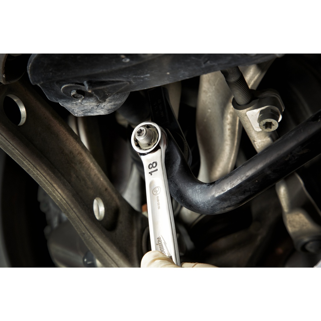 Zestawy_kluczy_płasko-oczkowych_z_grzechotką_MAX_BITE™_Milwaukee_15_pc_Maxbite_Ratchet_Metric_Combination_Spanner_Set_-_1_pc_3