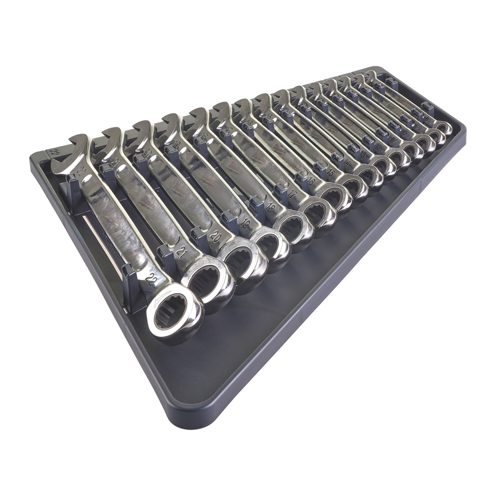 Zestawy_kluczy_płasko-oczkowych_z_grzechotką_MAX_BITE™_Milwaukee_15_pc_Maxbite_Ratchet_Metric_Combination_Spanner_Set_-_1_pc_9