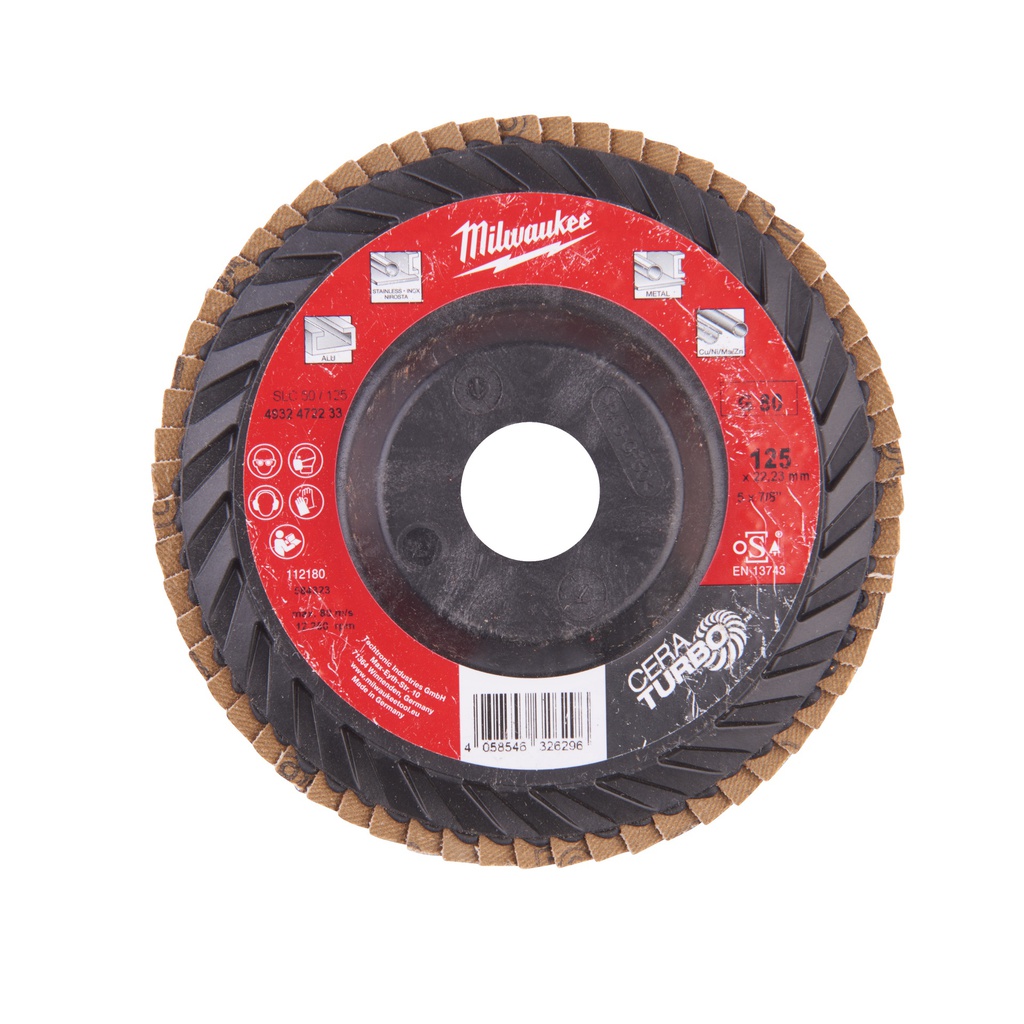 Tarcze_listkowe_CERA_TURBO™_Milwaukee_Flap_discs_CERA_TURBO_125_mm_/_Grit_80_1