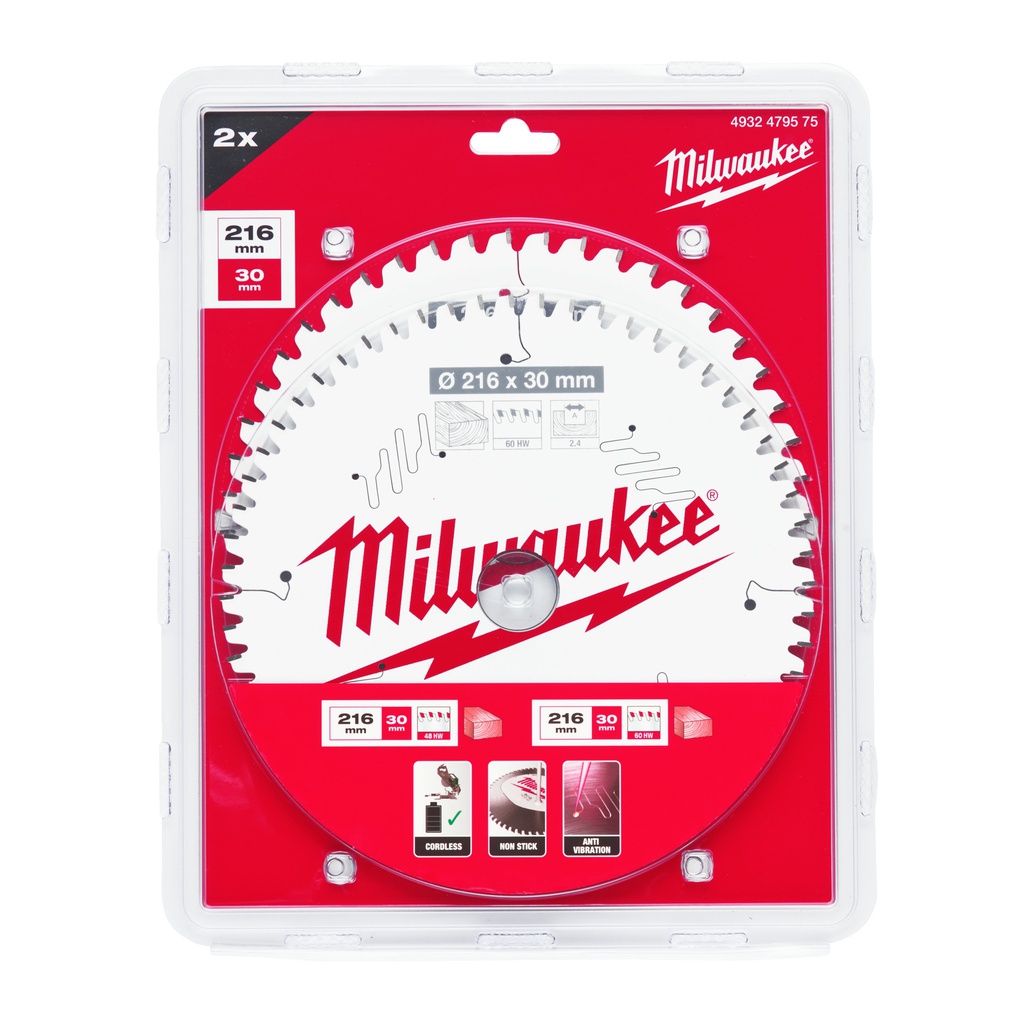 Tarcze_pilarskie_do_pił_ukosowych_Milwaukee_CSB_Twin_Pack_216_x_48T/60T_-_2pc_1