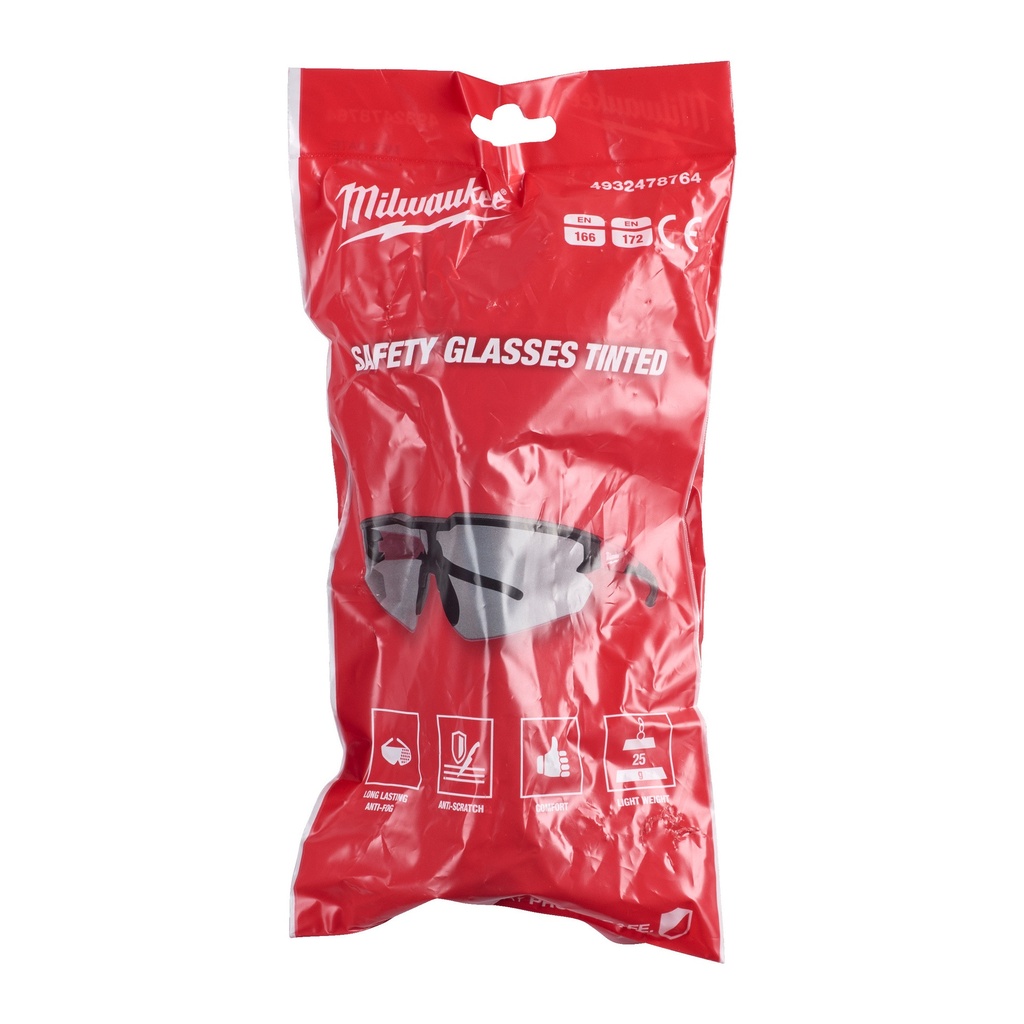 Okulary ochronne odporne na zarysowania Milwaukee | Enhanced Safety Glasses Tinted