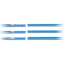 Listwa ze szczotką Fresno Broom Beton Trowel (0,9 m) z rurami (3 x 1,8 m)