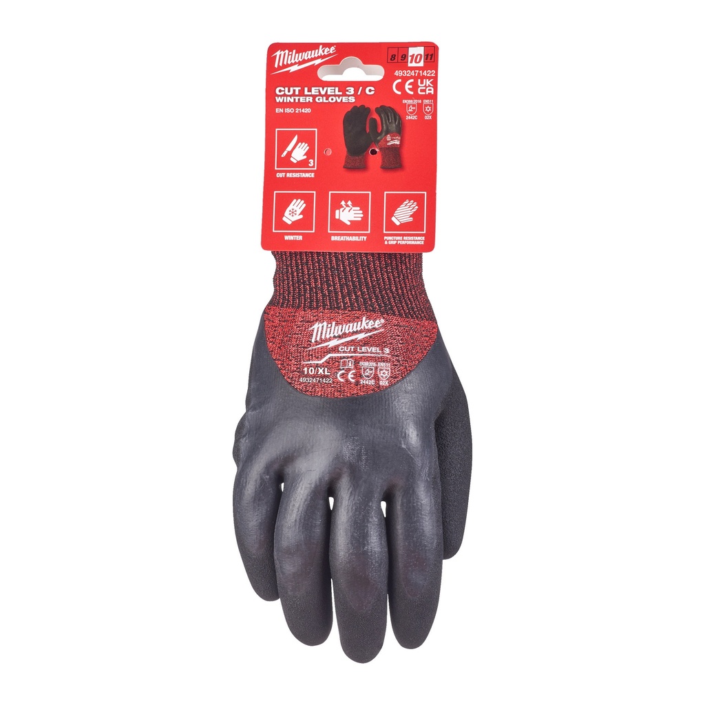 Rękawice odporne na przecięcia - poziom ochrony C Milwaukee | Cut C Gloves - 10/XL - 1pc