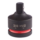 Nasadki udarowe 3/4˝ - adaptery Milwaukee | Impact socket adaptor 3/4" to 1/2"-1pc