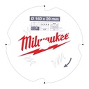 Tarcze pilarskie do ręcznych pił tarczowych Milwaukee | CSB P FC 160 x 20 x 2,2 x 4D
