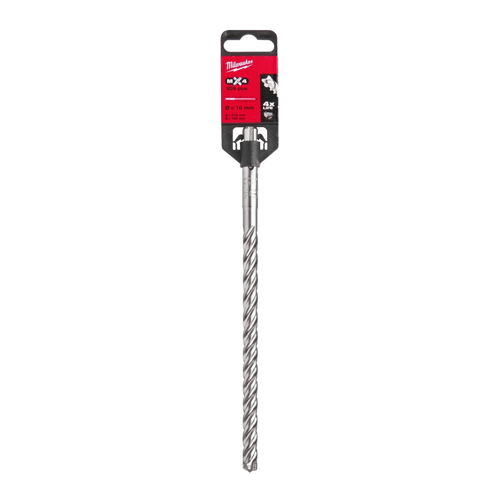 Wiertła SDS-Plus MX4, 4-ostrzowe  Milwaukee | SDS-Plus MX4 10 x 215 - 1 pc