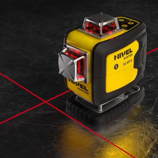 [CL4D-R-zestaw6] ZESTAW Laser krzyżowy Nivel System CL4D-R czerwony + statyw SJJM1EX + odbiornik RD800 + łata LS24