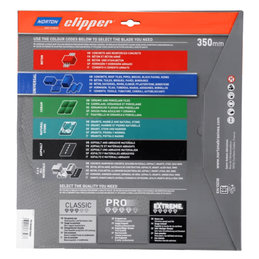 [70184607692] Tarcza diamentowa Norton Clipper PRO Universal Laser H12 (350 x 25,4 mm)